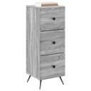vidaXL Skuffeskap Grå sonoma 33 x 34,5 x 90 cm Konstruert tre