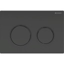 Geberit Omega 20 Round Betjeningsplate, Sort/matt Sort