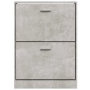 vidaXL Skoskap betonggr? 59x17x81 cm konstruert tre