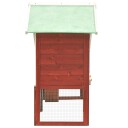 Vidaxl Kaninbur Rød Og Hvit 140X63X120 cm Heltre Gran