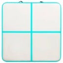  Oppblåsbar gymnastikkmatte med pumpe 200x200x20 cm PVC grønn