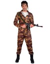 Brunt Soldat Kostyme L