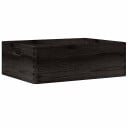  Trekasse med håndtak svart 40x30x13 cm heltre furu