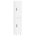  Highboard hvit 34,5x34x180 cm konstruert tre