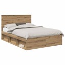  Sengestamme Kunstnerisk Eik 140 x 190 cm Massiv furu