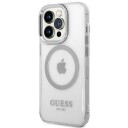 Guess Hardt Mobildeksel til iPhone 14 Pro 6,1" med MagSafe - Sølv