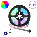 vidaXL LED Stripe 12 stk. Svart og gjennomsiktig Kobber og plast