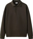 Mango Regular Fit Polo Neck Sweatshirt   BROWN   S