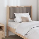  Polstret sengegavl med hodegjerde Brun 75 cm Massiv furu