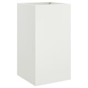 Plantekasse hvit 42x38x75 cm kaldvalset stål