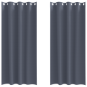  Gardiner med gardiner 2 pcs Antrasitt Polyester