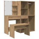  Sminkebordsett med LED artisan eik konstruert tre 8721158760760