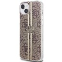 Guess 4G Gold Stripe Mobildeksel til iPhone 15 Plus - Brun