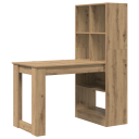  Skrivebord med hylle med lagring artisan eik 122 x 67 x 145 cm