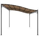 vidaXL Baldakin gråbrun 4x3 m 180 g/m² stoff og stål