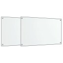  Kjøkkenplater 2 stk gjennomsiktig 70x50 cm herdet glass