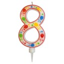 Bursdagslys 8 cm - Tallet 8