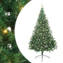  Kunstig Forhåndsopplyst Juletre med 300 LED grønn 180 cm PVC