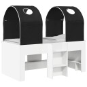 Seng med Tunnel 4 pcs Hvit og svart Konstruert tre