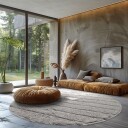 Runde tepper   Willow Natural Cotton Shaggy greige Størrelse: Ø 200 cm
