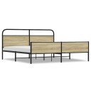  Sengeramme i metall uten madrass sonoma eik 193x203 cm 8721158549709