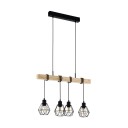 Eglo Townshend 5 - Taklampe - 4 innganger - E27 - total: 240 W - svart, brun