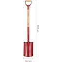 Fiskars Classic Spade Afrundet Blad Langt Skaft