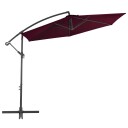 vidaXL Hengeparasoll med aluminiumsstang vinrød 300 cm