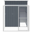 Vidaxl Hønsebur Med Gård Antrasitt 165X251X181 cm Galvanisert Stål