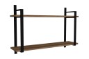Vegghylle Abata 90x22 cm 2 Hyller   Mørkebrun