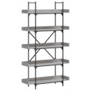  Bokhylle 5 etasjer grå sonoma 100x33x180,5 cm konstruert tre 8721012194823