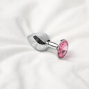 Sinful Pink Jewel Liten Metal Analplugg - Sølv - Sølv
