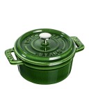 Staub  Støpejernsgryte 0,25L rund grønn