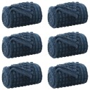 vidaXL Kastepledd 6 pcs Marineblå 270 x 240 cm Fleece