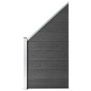 vidaXL Gjerdepanelsett WPC 1138x105 186 cm svart