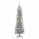  Kunstig juletre Grønn og hvit 150 cm PVC og Metall og Plast