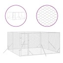  Utendørs Hundekennel Sølv 4X4X2 M Galvanisert Stål 3190455