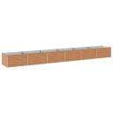 vidaXL Hevet Hagebed Treet Brown 600 x 80 x 55 cm kaldvalset stål