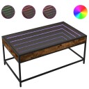  Salongbord med Infinity LED røkt eik 90x50x41 cm 847689