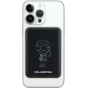 Karl Lagerfeld 5000 mAh Induksjons Powerbank med MagSafe - Svart NFT Outline Ikonik