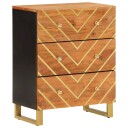 vidaXL TV-benk brun og svart 60x33,5x75 cm heltre mango