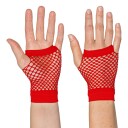Boland Party Partners 80-talls Fingerløse nettinghansker korte røde One size 02982