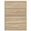  Skap med 2 skuffer 2 stk sonoma eik 60x31x40 cm konstruert tre 8721158577054