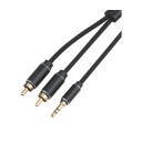 Dacota Mini Jack M RCA M 0,5 m svart