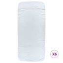 vidaXL Strandhåndklær 6 stk hvit 60x135 cm stoff 400 GSM