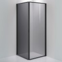 INR Iconic Nordic Rooms Dusjhjørne Edge 12 Måltlpasset / Matt Svart Grått Glass
