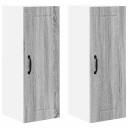  Kjøkkenskap 2 pcs Grå Sonoma 30 x 31 x 80 cm Konstruert tre