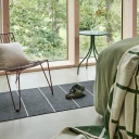 Pappelina Lea teppe Black/Misty Mint/Vanilla 70 x 300 cm