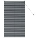  Vindu Persienne med gardiner Manual Mørke grå Aluminium