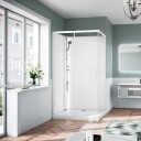Novellini Glax 1 2.0 2P+F Standard Dusjkabinett Svart / 120x90cm Høyre Klart Glass